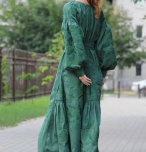 Robes ukrainiennes vente en gros dernière broderie à la main tenue décontracté robes ukrainiennes nouveau design ukrainien brodé femmes coton - Product Image 2