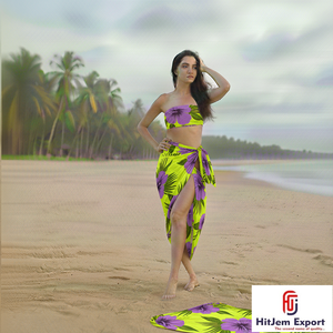 Premium Polyester Sarong Pareo Lightweight Womens Summer Beach Wrap Fashion Cover Up for Holiday <b>Travel</b> - Product Image 3