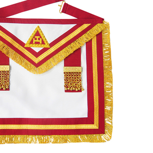 Delantal de rey de Arco Real irlandés de alta calidad con flecos Delantal de Regalia de Masones de bajo precio - Product Image 3