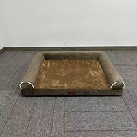 Vente en gros d'usine, lit pour chien et chat en velours de luxe personnalisé, moderne, rectangulaire, solide, confortable, doux et moelleux