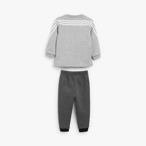 Chándal gris de alta calidad para niños con patrón sólido de lana de algodón suave Sudaderas y pantalones de chándal casuales de invierno - Product Image 2