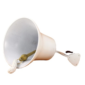 Campana Premium de aluminio fundido para barco NÁUTICO DE LA Marina | Regalos de decoración de guardería (11 pulgadas, blanco) - Product Image 1