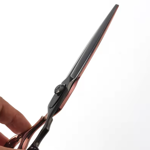 Ciseaux de toilettage pour animaux de compagnie professionnels de luxe portables en acier inoxydable avec lame incurvée tranchante - Product Image 5