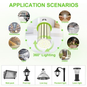 STOCK LOCAL AUX ÉTATS-UNIS Lampes LED Corn E39/E40 en aluminium pour éclairage intérieur/extérieur d'entrepôt avec certification ETL DLC et garantie de 5 ans - Product Image 4