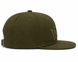 Casquette Snapback 5 Panneaux Brodée 3D Olive Crown, Visière Plate, Vert Olive Premium, Sport Décontracté - Product Image 3