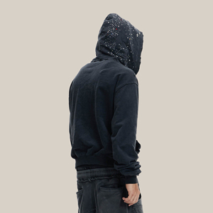 OEM ODM ropa de calle piedra desgastada doble cremallera Sudadera con capucha de calidad superior cómoda y elegante para el precio de fábrica - Product Image 4