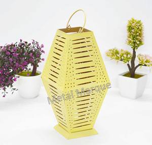 Geometrical Garden Hanging <b>Lantern</b> Yellow Vantage Metal Hanging <b>Lantern</b> Home Decoration Handmade <b>Christmas</b> Decor Premium Votive - Product Image 1
