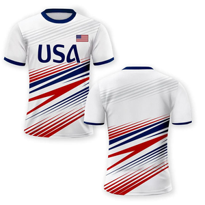 Venta al por mayor de tela de poliéster de alta calidad servicio OEM sublimación personalizada precio directo de fábrica profesional Francia camisetas de fútbol - Product Image 1