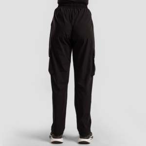 Pantalon Cargo Sportif Ristic XL Noir Hiver avec Fermeture Éclair et Plis Décoratifs Taille Mi-Haute en Tissu Tissé - Product Image 3