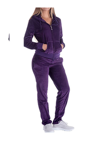 OEM vente en gros couleur rose femmes velours personnalisé survêtement coton polaire football course vêtements de sport ensembles de survêtements - Product Image 6