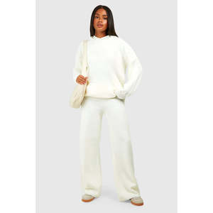 Conjunto de Pantalones Deportivos de Forro Polar de Algodón de Alta Calidad para Deportes de Invierno, Bordado Personalizado al por Mayor, con Bolsillo, Color Beige, Tallas Grandes para Mujer - Product Image 5