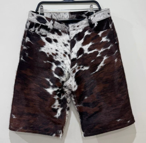 Pantalones Cortos Casuales de Cuero Vacuno con Pelo para Hombre, Talla Grande, Secado Rápido, Color Natural - Product Image 3