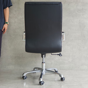 Chaise de bureau pivotante moderne MF873, hauteur réglable, revêtement en cuir PU et structure en bois, pour bureau à domicile - Product Image 6