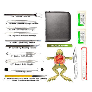 Kit quirúrgico de disección para biología médica Manual de estudiantes de veterinaria en acero inoxidable con fórceps Personalización aceptada - Product Image 1