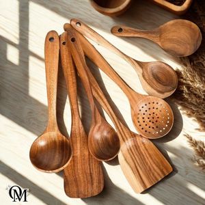 Juego de Utensilios de Cocina de Madera con Logotipo Personalizado |   Servicio OEM |   Directo de Fábrica - Product Image 1