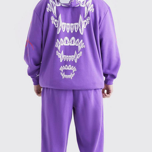 Custom Blank Casual Solid Men's Flare Tracksuit Two-Piece Set Lightweight Breathable Winter - Product Image 3