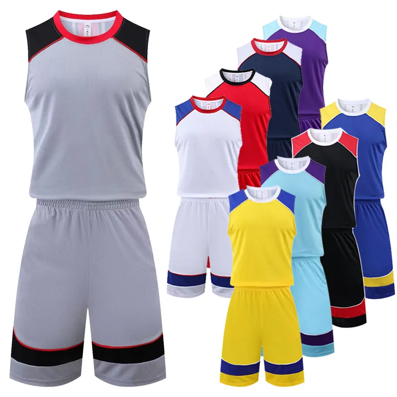 2023 Basketbal Jersey Sets Unisex Basketbal Uniform Kleding Ademende Truien Mouwloze Shirts Topkwaliteit Uniformen