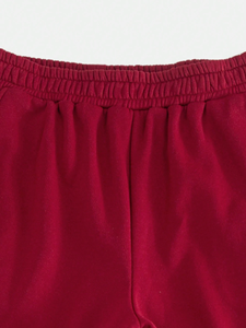 Hot Selling 100% Cotton Fleece Flared Mid Waist Sweatpants <b>Stacked</b> Track Pants Men's <b>Jogger</b> Custom Puff Printing Heavyweight - Product Image 6