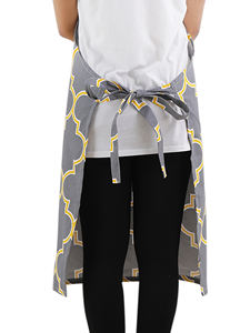 Tablier imprimé sans manches élégant Accessoire de nettoyage de cuisine en coton recyclé durable pour usage extérieur de cuisine d'hôtel - Product Image 2