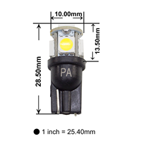 Zitronengelbe 5050 SMD LED-Lampen 5 Farben T10 5SMD 6V 12V 24V DC 360 Grad Auto-Innenraum Armaturenbrett Kuppelraum Kartenleuchte Tür Kennzeichenbeleuchtung PA