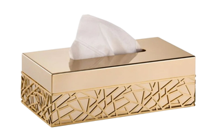 Caja de Servilletas de Metal Dorado Vintage Moderna, Ecológica y Personalizable, Organizador Creativo Decorativo para el Hogar, Suministros para Restaurantes - Product Image 3