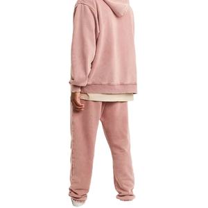 Sweat à capuche délavé surdimensionné pantalons de survêtement vintage survêtements vierges roses survêtement polaire tech personnalisé ensembles pour hommes grande taille Vêtements décontractés - Product Image 6