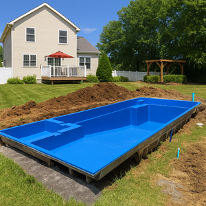 Ngoài trời Tùy Chỉnh sợi thủy tinh lớn kích thước lớn gia đình bơi Spa hồ bơi bể sục thiết kế FRP Shell prefab sang trọng inground hồ bơi - Product Image 3