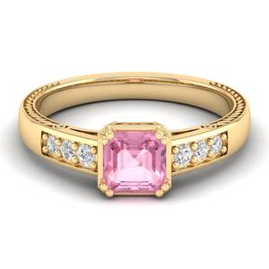Anillo de Oro Sólido de 14K con Moissanita Certificada GRA, Corte Esmeralda, 0.75CT, Morganita, Joyería para Mujer, Precio al por Mayor REYES - Product Image 6