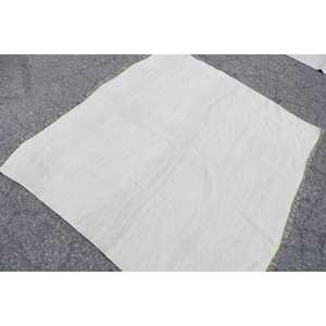 พรมตุรกีขนาด 5.6x4.9 ฟุต พรมวินเทจ พรมลายขาวแบบนามธรรม - Product Image 4
