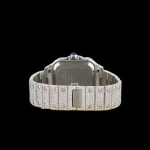 Reloj deportivo analógico de acero inoxidable para hombre de alta calidad ETA Lab Grown Brilliant Cut Diamond VVS Clarity Glass Window Estilo Hip Hop - Product Image 2