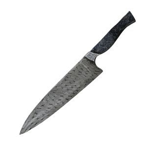 Couteau de chef à manger en acier inoxydable fait à la main personnalisé avec manche en résine cadeau pour votre cadeau de Noël d'anniversaire de mère. - Product Image 1