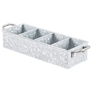Bandeja de Almacenamiento de Metal Galvanizado para Uso en el Hogar, Hoteles, Bares, Restaurantes, Bodas y Eventos, Nuevos Diseños, Compradores Comerciales, Hecho a Mano - Product Image 1