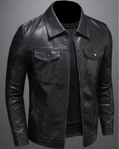 Veste en cuir pour hommes, veste réfléchissante formelle décontractée, bonne vente, vestes élégantes - Product Image 3