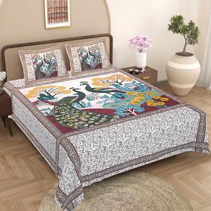 Juego de Ropa de Cama de Algodón con Diseño Estampado al por Mayor y Cubrecama Estampado a Mano, Ropa de Cama 100% Algodón con Fundas de Almohada - Product Image 3