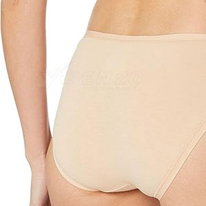 Culottes décontractées en tricot respirant pour femmes, sous-vêtements 100% coton, taille haute, ajustement confortable pour un port quotidien et un confort durable - Product Image 5
