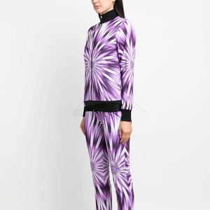 Service OEM Vente chaude Ensemble de survêtement pour femme en sublimation uni décontracté avec logo personnalisé 2 pièces longue durée écologique respirant en gros - Product Image 5