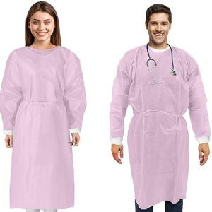 Bata de aislamiento médico desechable ecológica no tejida impermeable protectora de manga larga soldada para laboratorio de clínica de Hospital - Product Image 5