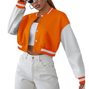 Veste universitaire en toile tricotée sur mesure pour femmes, imperméable, respirante, rembourrée en coton, pour l'automne et l'hiver, vente en gros - Product Image 2