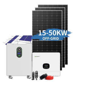 Système solaire hybride de stockage de batterie 50 kW 30 kW pour ferme 10 kW 12 kW 20 kW monophasé hors réseau et sur réseau Système solaire photovoltaïque pour la maison - Product Image 1
