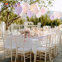 Chaise Chiavari en résine blanche empilable pour événements, banquets de mariage, hôtels et fêtes, avec coussin