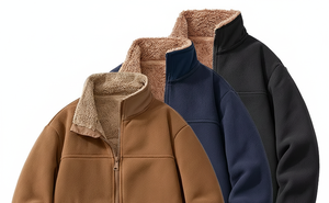 Chaqueta de Forro Polar para Hombre, Talla Grande, Informal, Cálida para Invierno, Ecológica, Transpirable, Lisa, con Frente de Polar, Holgada, Cortavientos, para Exteriores - Product Image 3