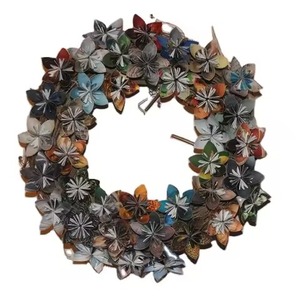 Handmade Festive Metal <b>Wreath</b> Hanger Christmas Tree Decoration High Selling Wedding Flowers Christmas <b>Wreath</b> - Product Image 3