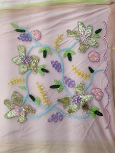 Tela de Punto de Alta Densidad con Cuentas y Bordado a Mano, Tejido de Punto Cruzado para Uso en Accesorios - Product Image 2