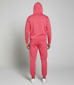 Survêtement d'hiver personnalisé avec broderie |   Ensemble à capuche pour homme en molleton 100% coton |   Vêtements de sport OEM - Product Image 2