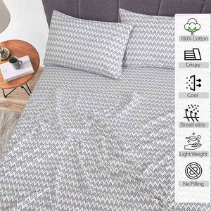 Draps de lit en microfibre unie 100% coton, taille king, résistants aux plis et à la décoloration, ensemble de draps de lit pour adultes, qualité hôtelière - Product Image 2