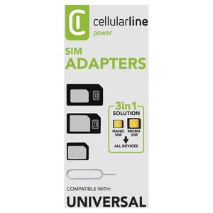 Adaptadores <span class=keywords><strong>SIM</strong></span> 3 en 1 Negros UNIVERSALSIMADAPT - Product Image 2