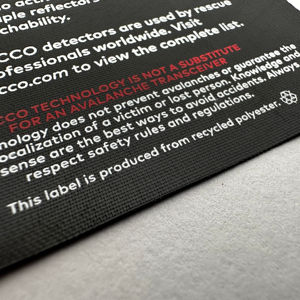 Etiqueta personalizada de alta calidad para lavado de pantalla, Material de reciclaje, para cuidado exterior, ropa deportiva, estampado de satén - Product Image 5