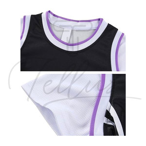 Ensemble d'uniformes de basket-ball pour jeunes garçons, personnalisable, respirant, de haute qualité, 100% polyester, séchage rapide, évacuation de l'humidité, confortable - Product Image 3