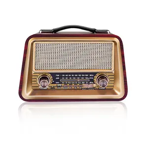 Tersedia di Italia, Radio Vintage Retro nirkabel kayu FM AM SW Radio kartu TF USB dengan gaya klasik kuno 2066BT