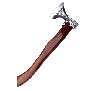 Hacha vikinga hecha a medida, hacha de acero al carbono con mango largo, hacha para exteriores para acampar, hachas de acero de alto carbono con mango de madera - Product Image 5
